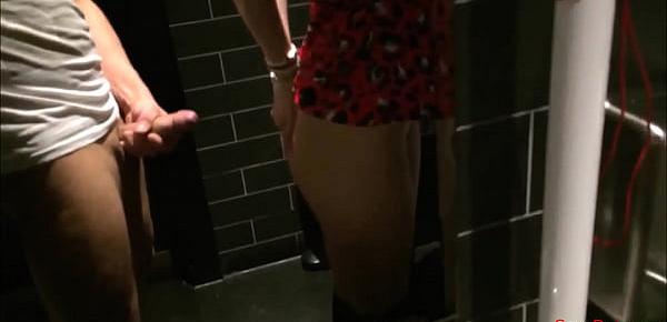  Manager get her ass fucked and her mouth full of cum in Restaurant public toilet!